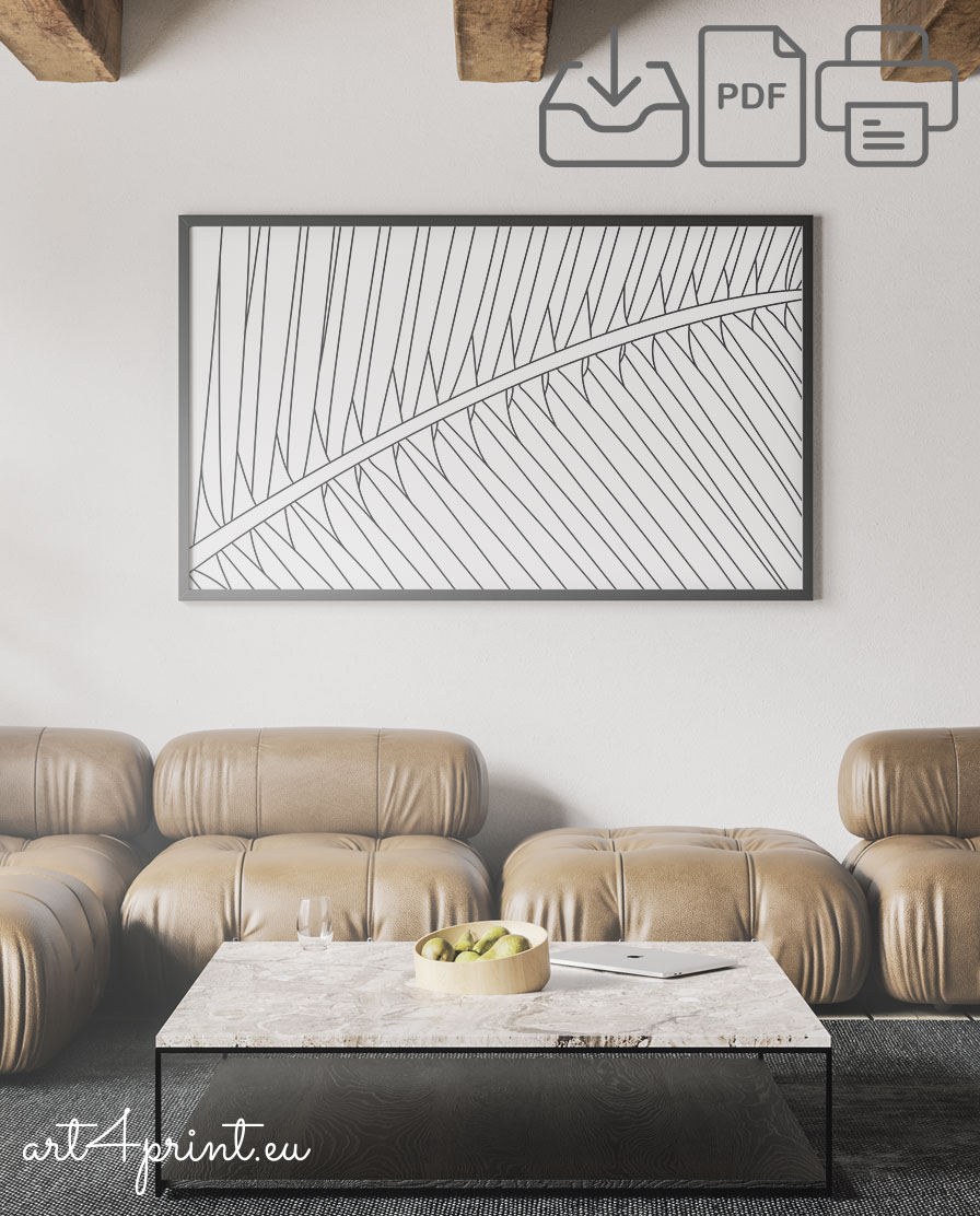Abstract nature floral decoration print frame hang - Image 3