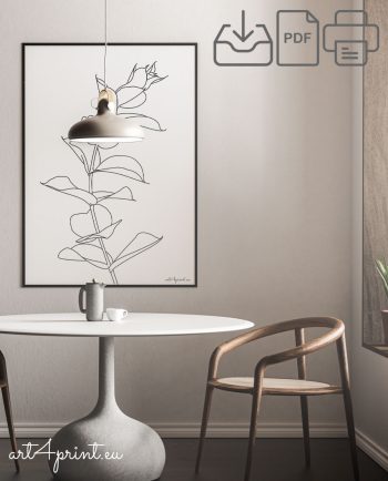 Floral art print download