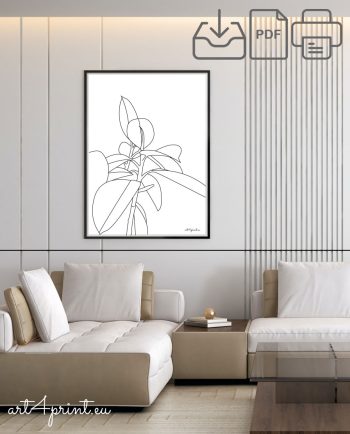 Floral print for interior decoration