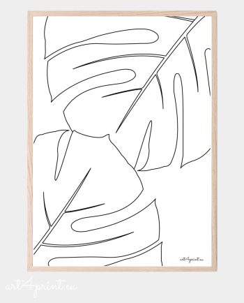 Minimalist floral arrangement art print